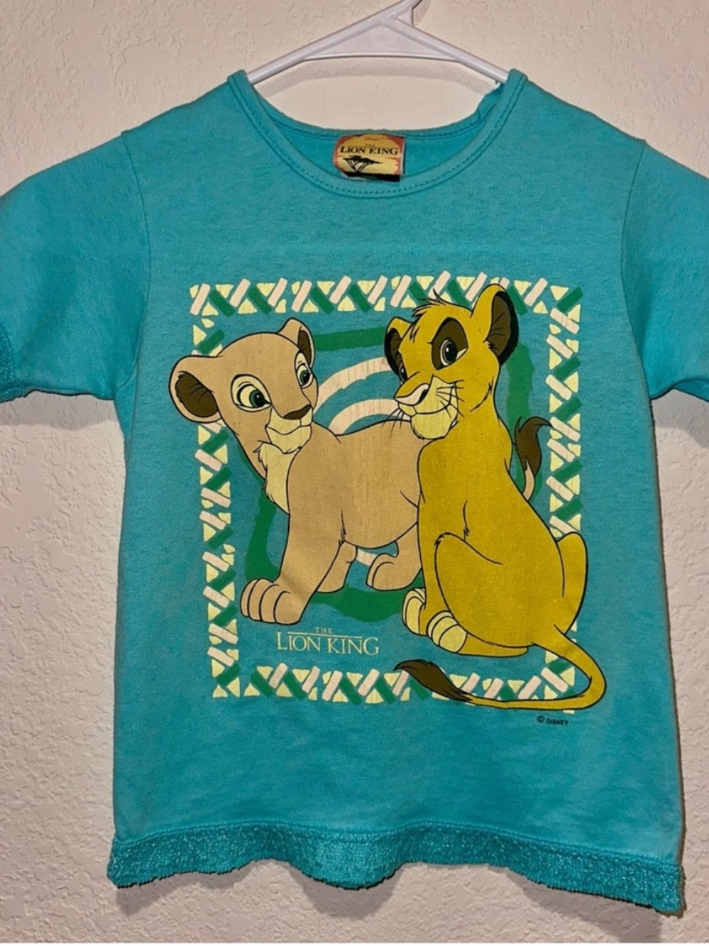 Vintage Disney The Lion King Kids Tee with Simba and Nala Graphic Size 5/6